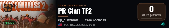 PR Clan TF2 live status badge