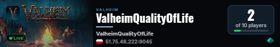 ValheimQualityOfLife live status badge