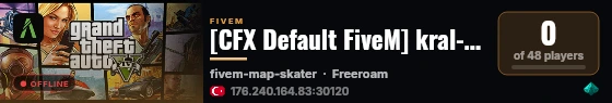 [CFX Default FiveM] kral-server live status badge