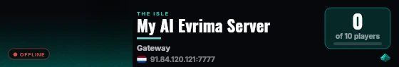 My AI Evrima Server live status badge