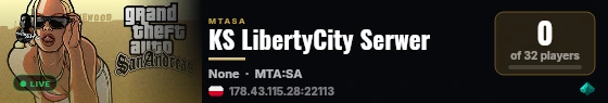 KS LibertyCity Serwer live status badge
