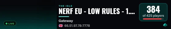 NERF EU - LOW RULES - 1.25x - STORAGE - HIGH AI live status badge