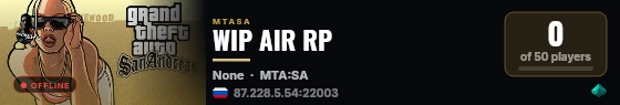 WIP AIR RP live status badge