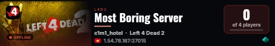 Most Boring Server live status badge