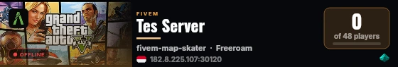 Tes Server live status badge