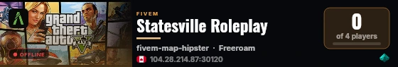Statesville Roleplay live status badge