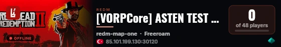[VORPCore] ASTEN TEST SERVER live status badge