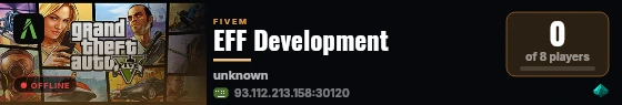 EFF Development live status badge