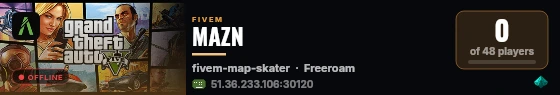 MAZN live status badge