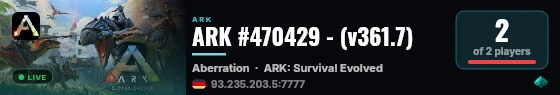 ARK #470429 - (v361.7) live status badge