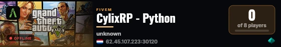 CylixRP - Python live status badge