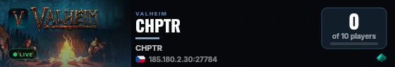CHPTR live status badge