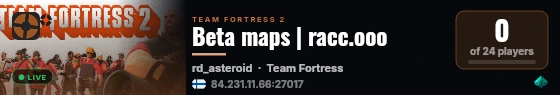 Beta maps | racc.ooo live status badge