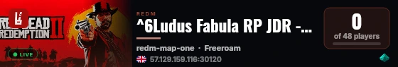 ^6Ludus Fabula RP JDR - WL^0 live status badge