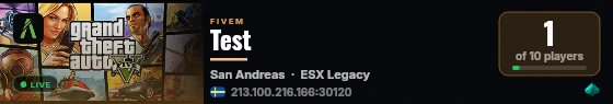 Test live status badge