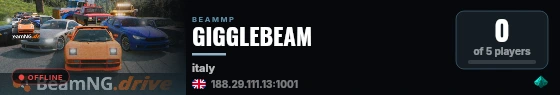 GIGGLEBEAM live status badge