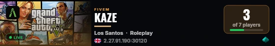 KAZE live status badge