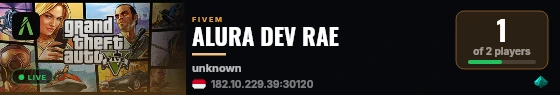 ALURA DEV RAE live status badge