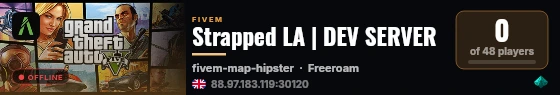 Strapped LA | DEV SERVER live status badge