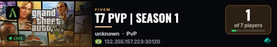 T7 PVP | SEASON 1 live status badge