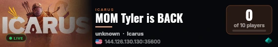 MOM Tyler is BACK live status badge