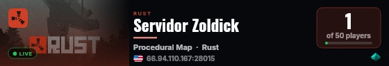 Servidor Zoldick live status badge