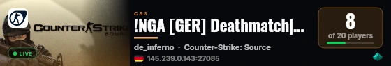 !NGA [GER] Deathmatch|FFA|128-Tick live status badge