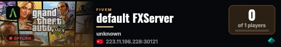 default FXServer live status badge