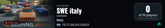 SWE italy live status badge