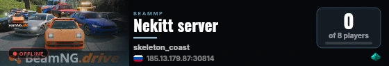 Nekitt server live status badge