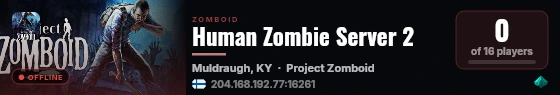 Human Zombie Server 2 live status badge