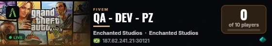 QA - DEV - PZ live status badge