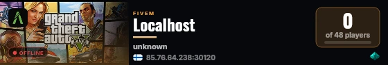 Localhost live status badge