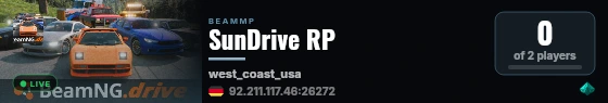 SunDrive RP live status badge