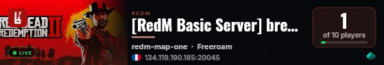 [RedM Basic Server] breakdevil live status badge