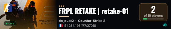 FRPL RETAKE | retake-01 live status badge