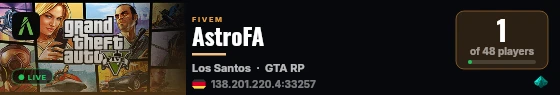 AstroFA live status badge