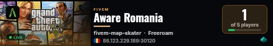 Aware Romania live status badge