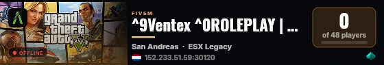 ^9Ventex ^0ROLEPLAY | COMEBACK  live status badge