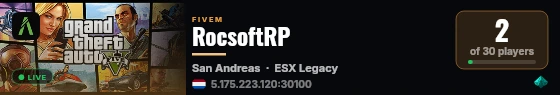 RocsoftRP live status badge