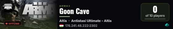 Goon Cave live status badge