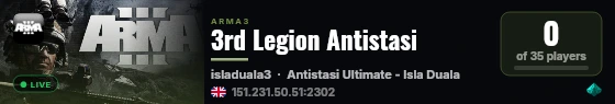 3rd Legion Antistasi live status badge