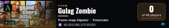 Gulag Zombie live status badge