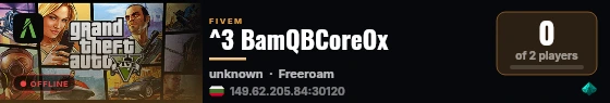 ^3 BamQBCoreOx live status badge