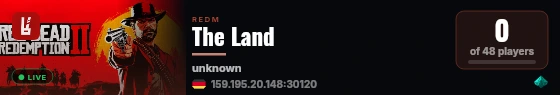 The Land live status badge
