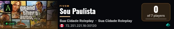 Sou Paulista live status badge