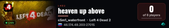 heaven up above live status badge