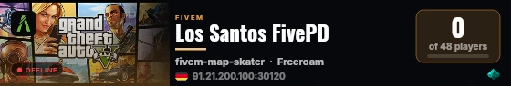 Los Santos FivePD live status badge