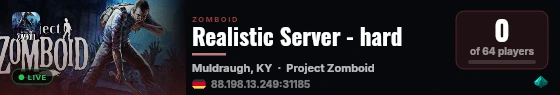 Realistic Server - hard live status badge