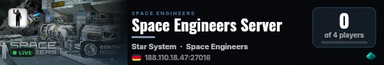 Space Engineers Server live status badge